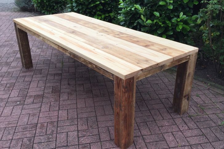Holz Und Garten Einzigartig Gartentisch Aus Gebrauchtem Bauholz Geölt