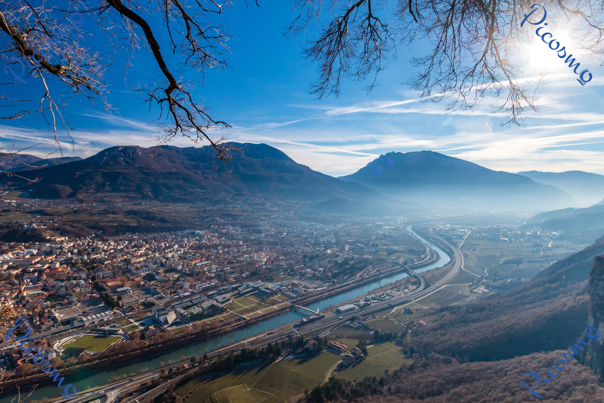 PIC Blick vom Monte Sardagna auf Trient Trento Leinwand 1 50