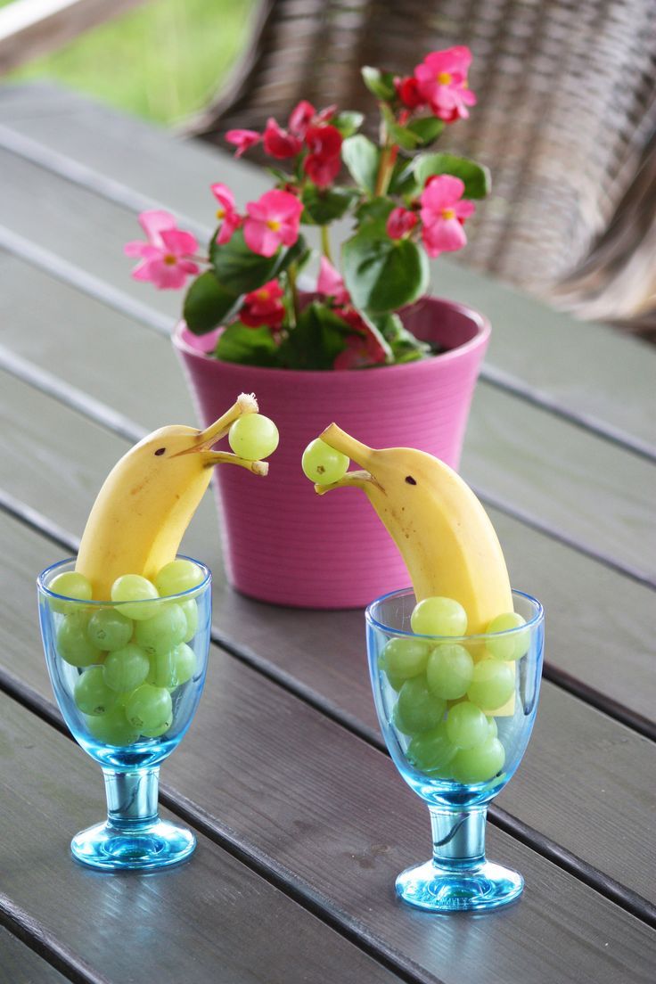 Kindergeburtstag Im Garten Schön Bananendelfine Für Frühstückstisch Oder Kinderfest Alles Im