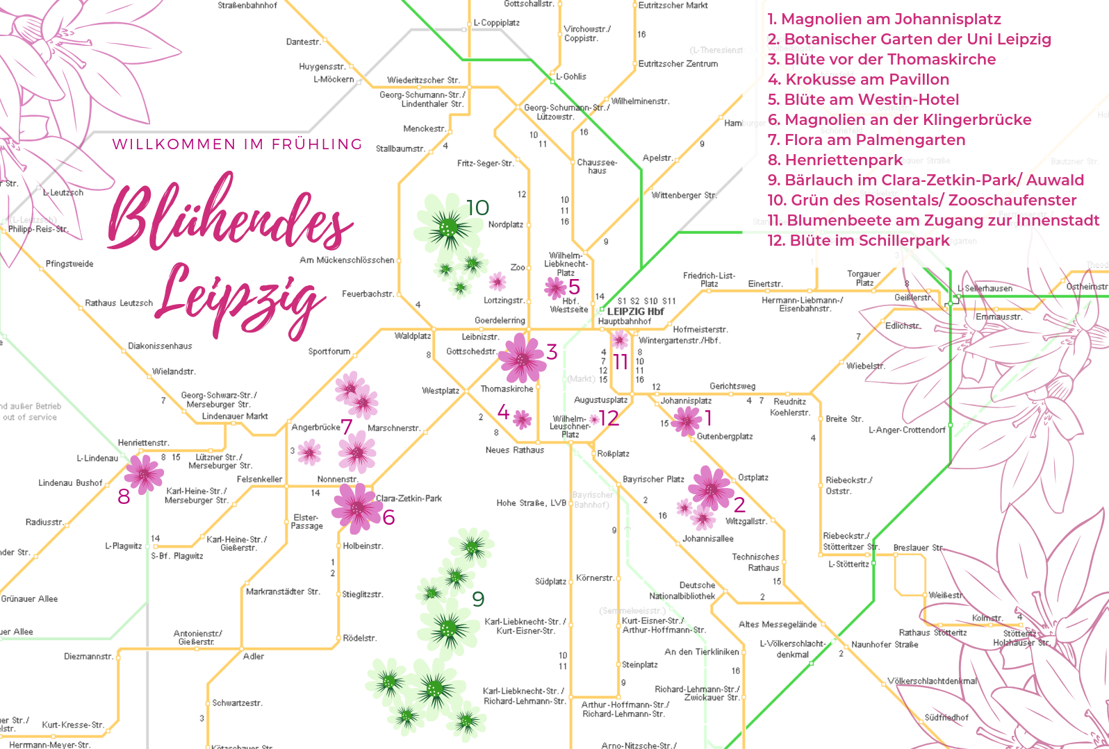 Bluehendes Leipzig Fruehlingsmap Fruehlingskarte 2019 leipzigavel 2