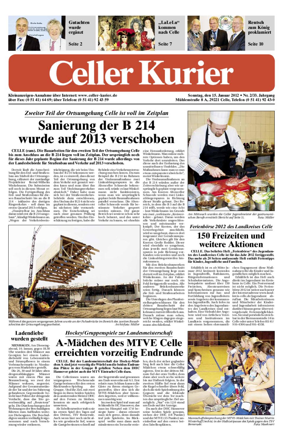 Leisewitz Garten Celle Genial Cks 15 01 2012 by Verlag Lokalpresse Gmbh issuu