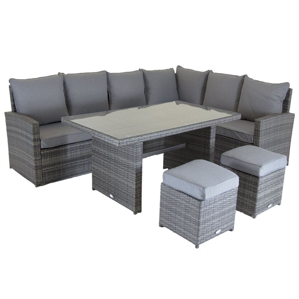 Lounge Essgruppe Elegant Edinburgh 7pc Rope Outdoor Garden sofa Dining Set Grey – Artofit