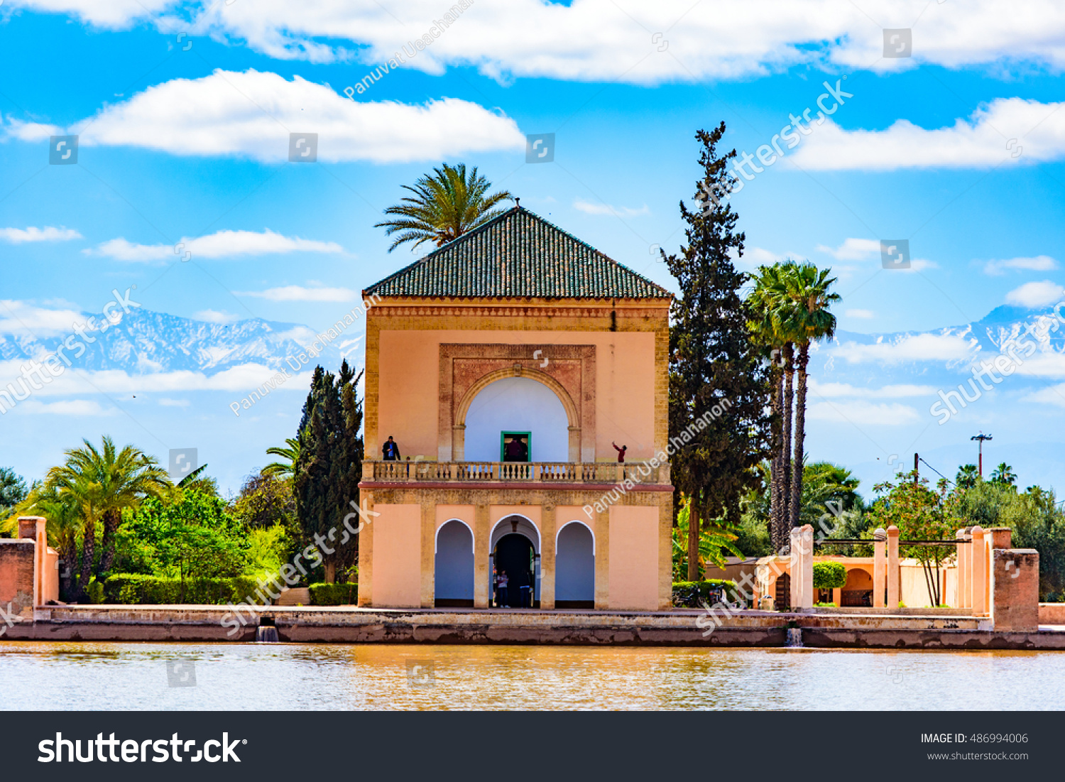 stock photo menara garden marrakesh morocco