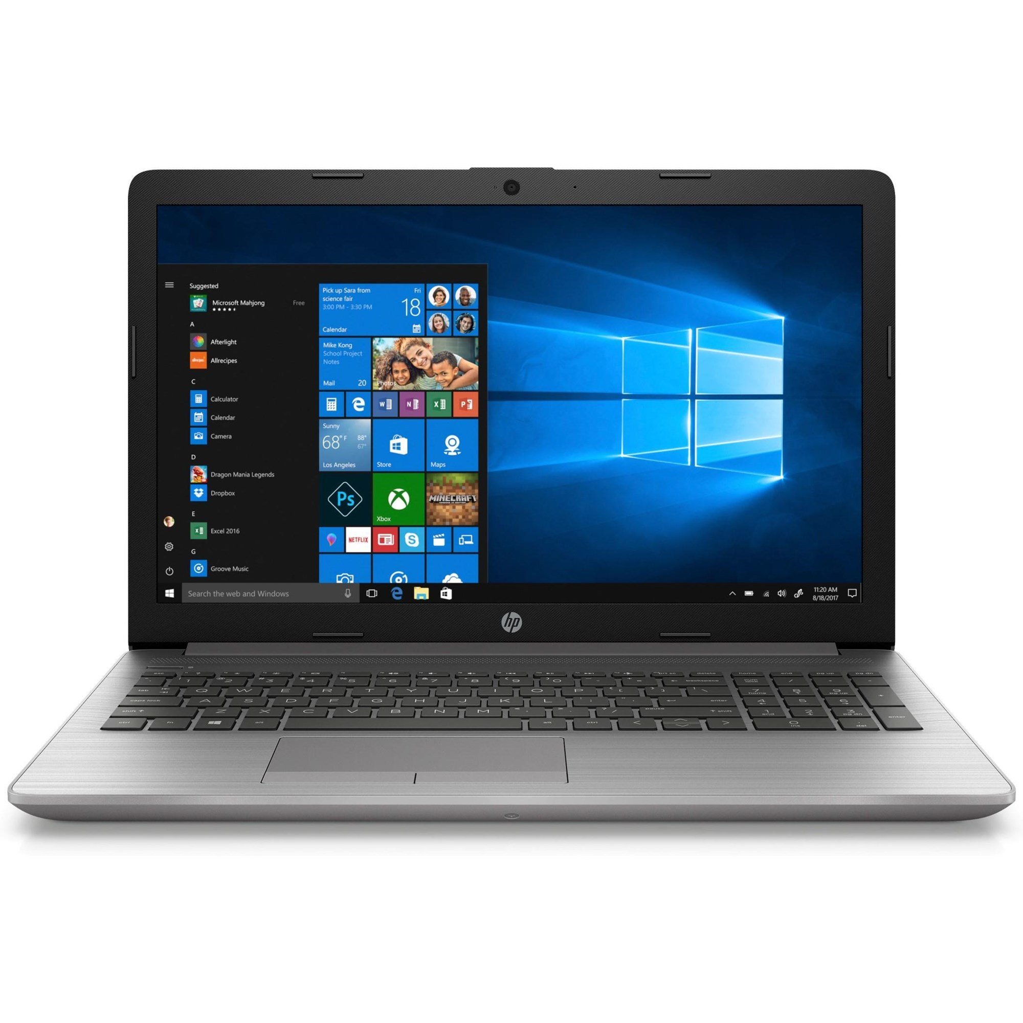 hp 250 g7 laptop 15 6 inch 1366 x 768 intel core i5 8265u 8gb 1tb hdd intel uhd 620 bluetooth microsoft windows 10 home 6bp13ea abu