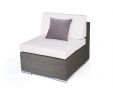 Polyrattan Lounge Luxus Polyrattan Cube Middle sofa Anthracite