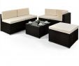 Polyrattan Lounge Neu Rattan Garden Furniture Set Corner sofa Table Outdoor Patio
