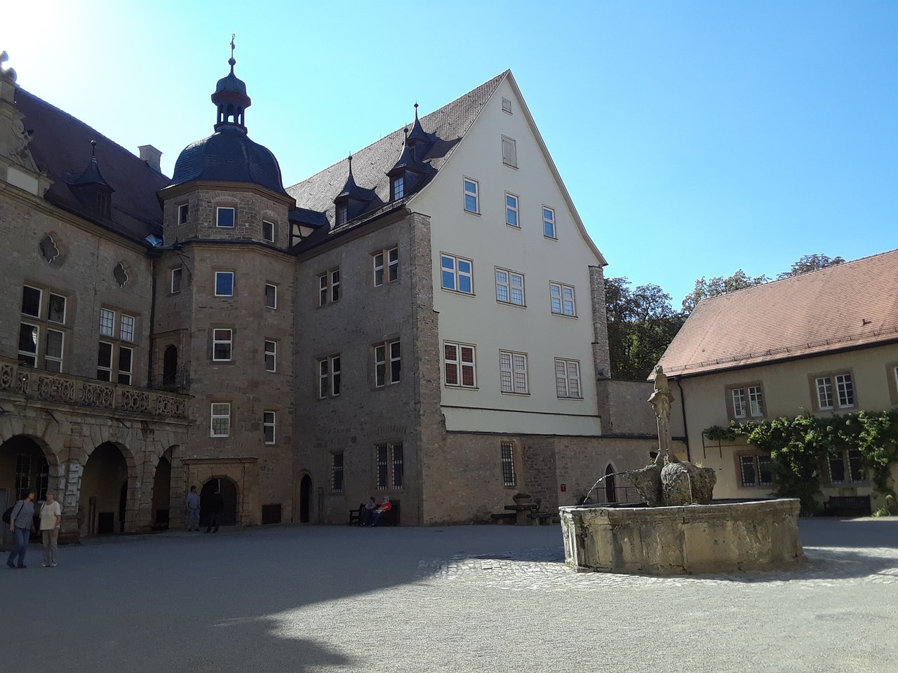 inside the castle courtyard