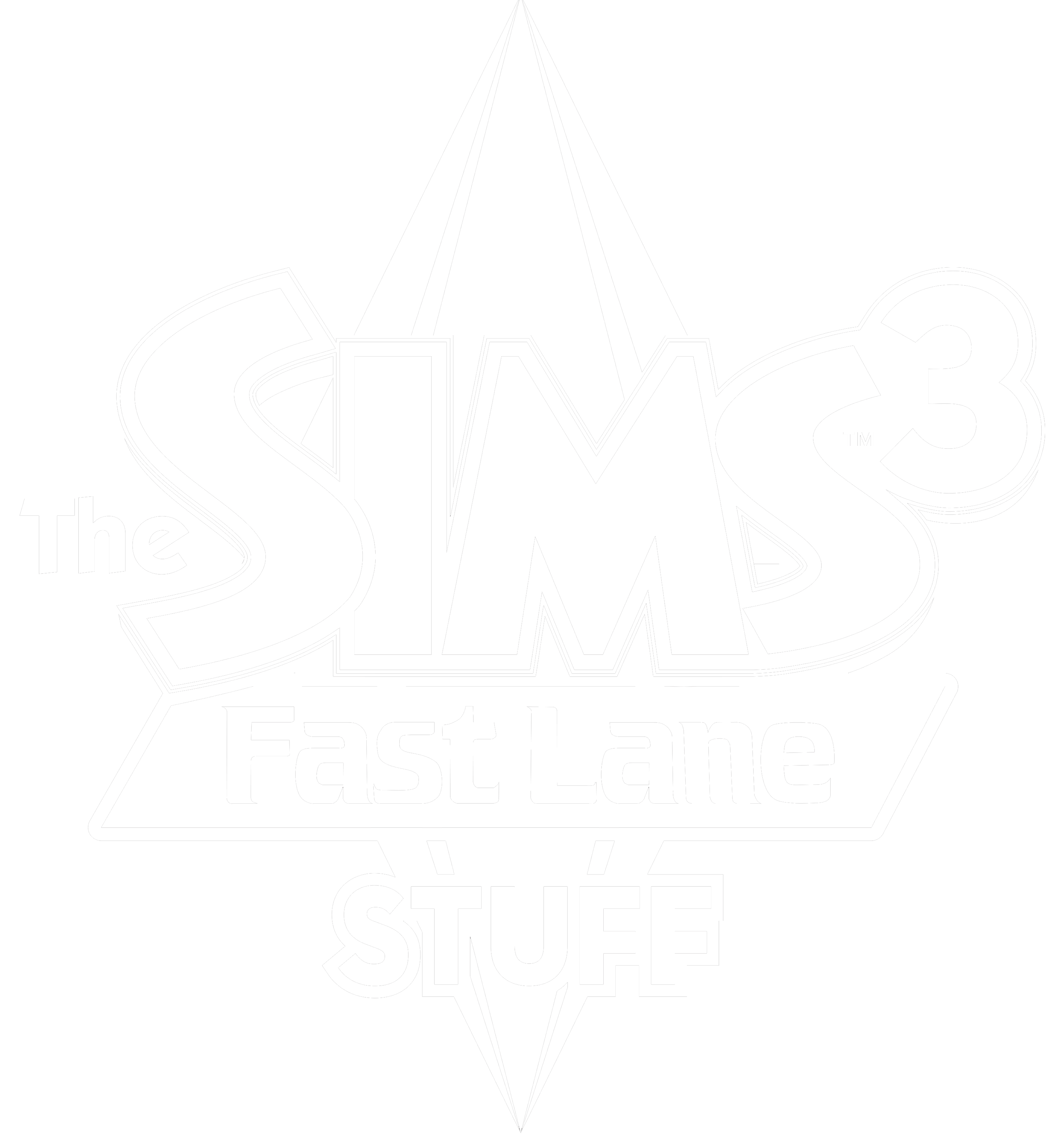 the sims 3 fast lane stuff mono logo