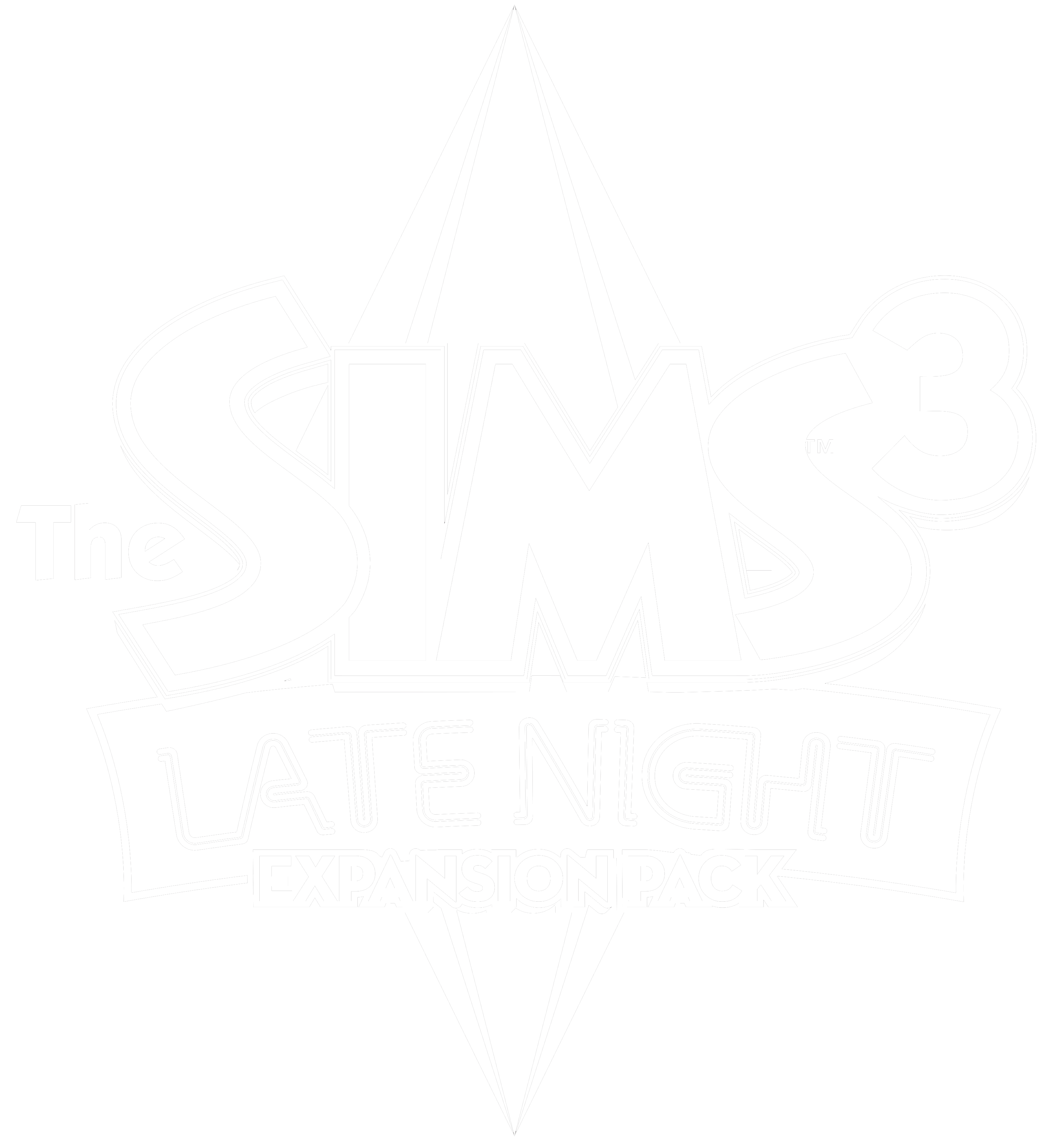 the sims 3 late night mono logo