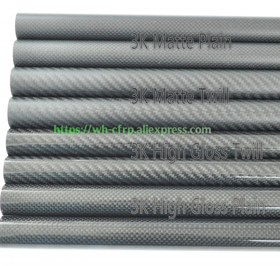 3k Carbon Fiber Tube L X 500MM OD 10mm 11mm 12mm 13mm 14mm 15mm 16mm 17mm