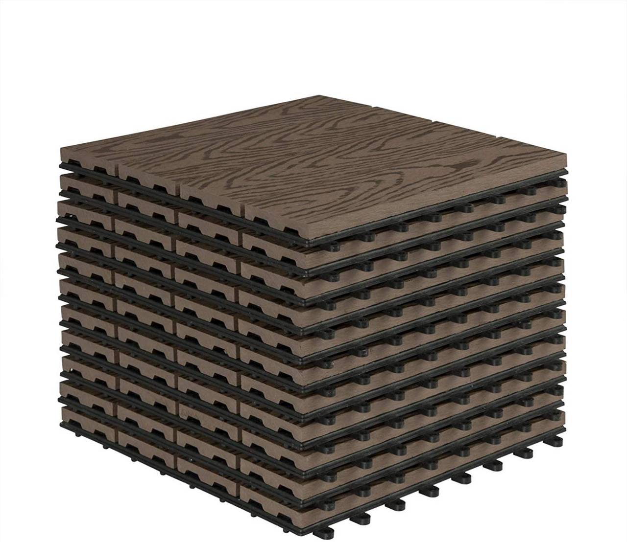 Terrassenfliesen Wpc Inspirierend Wpc Posite Decking Tiles Set Of 11 Interlocking Woodgrain Terrace Tiles Flooring with System