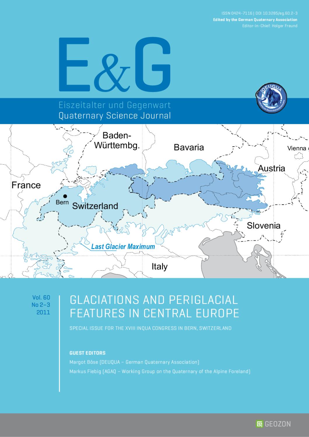 Tunnel Englischer Garten Frisch E&g – Quaternary Science Journal Vol 60 No 2 3 by Geozon